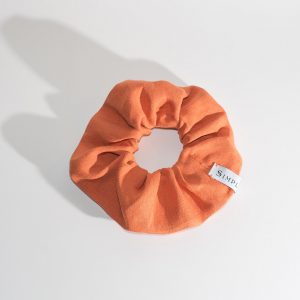 Zero waste scrunchie – elastico arancione canapa