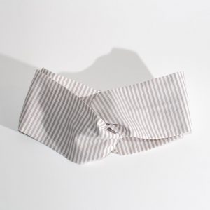 Zero waste headband – fascia righe bianco-beige