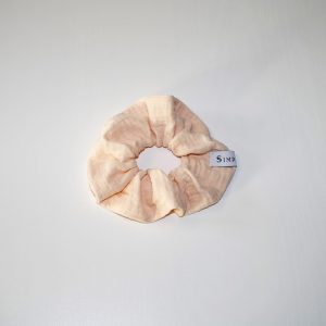 Zero waste scrunchie – elastico rosa-pesca cotone organico